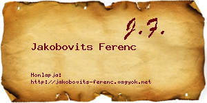 Jakobovits Ferenc névjegykártya